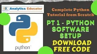 Python tutorial from scratch 1 Python Software setup