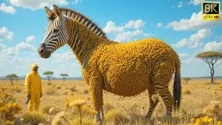 Rescuing a Zebra Trapped in a Giant Bees | Heart-Touching Animal Rescue Story