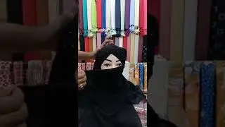 black colour / easy to wear / hijab / scarf / abaya / naqab / staler