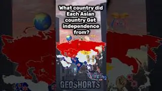 What country did each Asian country get independence from? #mapper #asia #geography