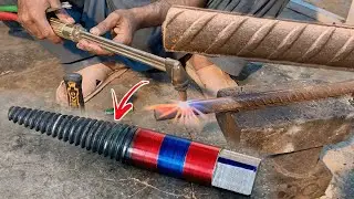 Broken Bolt remove tool making on steel rod skill | Universal tool for bolt removal amazing ideas