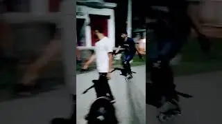 #sant skater#inline skating#practicing in the night#busy road#public reaction#shorts