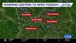 Warming centers open in Western Pa. Tuesday