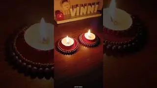 DIY Tea light candle holder for Diwali ✨ #artsyvinni #shorts  #diwalidecor #tealightcandleholder
