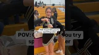 Do you like sparkling water?🤔 #basketball #basketballgame #halftime #sparklingwater #cheerleading