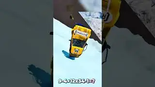 2 Car Crash Ice Mountain - BeamNG.drive #shorts #beamngdrive #bus