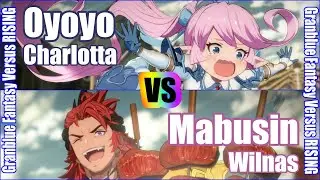 [GBVSR] (4K) Granblue Fantasy Versus Rising Rank match  Oyoyo (Charlotta) vs Mabusin (Wilnas)