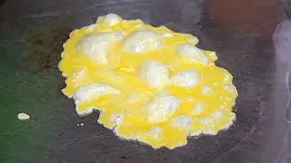 $1 Egg Wrap Cheese Burger - Street Food