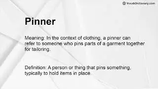 Pinner Meaning