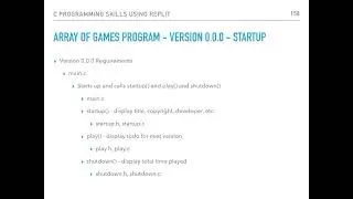 C Prog Skills Using Replit: Lesson 7: Array of Games: Part 1