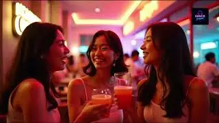 🎬 K-pop Inspired Chill Dance Music in a Korean Bar + Crowd Ambience