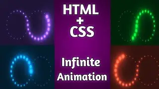 Html Css infinite Loading | How to create infinite loading effect using html and css #html #coding