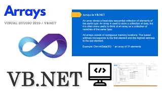 How to use Arrays in VB.NET (Beginner Guide) | VB.Net Forms