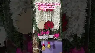 Artificial flower hanging for decoration, Elakkai malai #flowerhanging #decorationideas