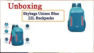 Skybags Unisex Blue Shiny Jacquard 22L Backpacks. Live Unboxing.
