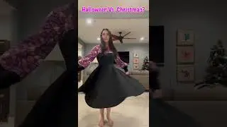 Same pattern, different fabrics. Which is better? #sewing #fashiondesign #halloweendress #christmas