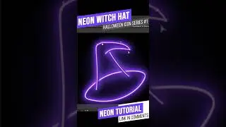 Drawing a Neon Witch Hat in Adobe Illustrator 🧙&zwj;♀️🧹 #shorts #adobeillustrator #grawing #icon #design