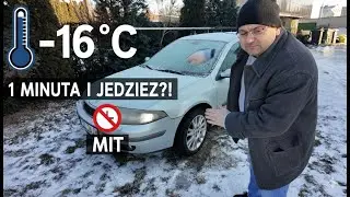 1 Minuta i Gotowe? Cała prawda o rozmrażaniu aut bez skrobania w -16°C! (Diesel vs Benzyna)