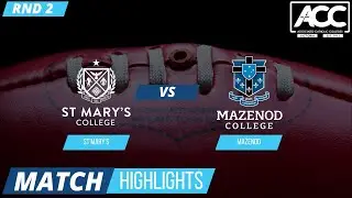 ACC Football - St Mary's vs Mazenod - Round 2 Highlights
