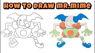 How to Draw Mr. Mime &ndash; Psychic/Fairy-type Pokemon Masterclass Instructions