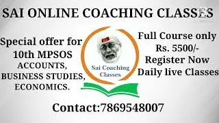 MP SOS ONLINE CLASS FOR 10TH COMMERCE ACCOUNTS BUSINESS STUDIES ECONOMICS MPSOS CLASSES