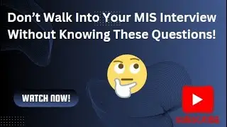 Don’t Walk Into Your MIS Interview Without Knowing These Questions!. #Excel #vba
