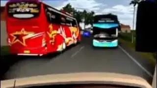 Bus llpelari malam sugeng rahayu vs bus setia negara panutan bus simulator Indonesia