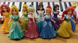 Satisfying Video l How to make Glossy Lolipops in to Rainbow Pool with Disney Princess Cutting ASMR 