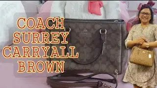 COACH REVIEW (COACH SURREY CARRYALL BROWN COLOR)#LHEVY VLOGS