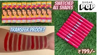 SUGAR POP KISS PROOF LIPSTICK SWATCHES in Natural Light@Nykaa @SUGARCosmetics