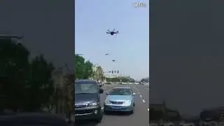 Only in China: Chinese traffic police handles minor traffic accident with a DRONE!