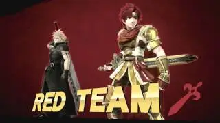 Super Smash Bros. 4: Team Battle: Me (Cloud) and Lil Bro (Roy)