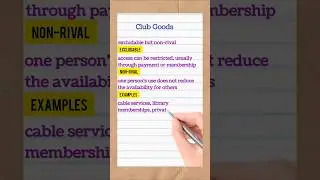 Club Goods in Economics| Types of Public Goods| Quasi Public Goods #economics #publiceconomics #maec