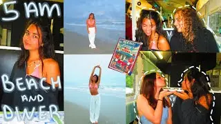5AM SUNRISE BEACH + DINER DAY || summer ‘25 diaries