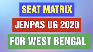 Category Wise Seats of All Colleges for JENPAS UG 2020 in West Bengal