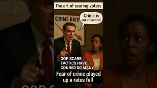 GOP ART OF THE SCARE. #politics #trump #goppolitics #politicalsatire #crimerates #uspolitics #fyp