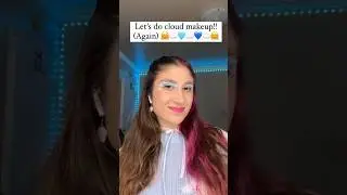 🩵🤍CLOUD MAKEUP🤍🩵 #makeup #graphiclinerlook #makeuptutorial #cloudmakeup #bluemakeuplook
