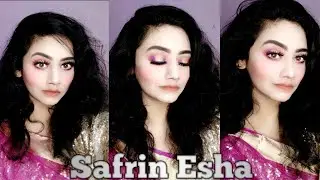 Jaclyn hill palette।  Purple halo Eye makeup tutorial 💜 #SafrinEsha