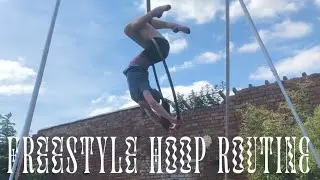 Aerial hoop freestyle routine | x pole a frame