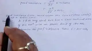 Strain Energy: Resilience and Proof Resilience