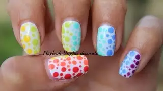 video tutorial #107 Nail art arcobaleno a pois Estate - Summer 2015- By Flaylook