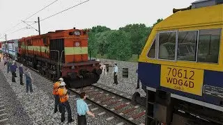 WDM3D Rajdhani Express Loco Failed Rescue By WDG4D | Train Simulator 2019 | Indian Railways