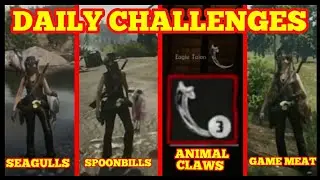Daily Challenges SEAGULLS SPOONBILLS ANIMAL CLAWS GAME MEAT Red Dead Online