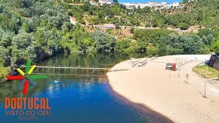 Penacova, Reconquinho beach aerial & Livraria do Mondego - 4K UltraHD