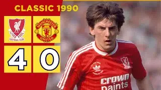 Liverpool vs Manchester United 4-0 1990 | Peter Beardsley Fantastic Hattrick | Extended Highlights