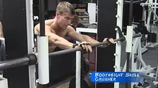 Bodyweight Skull Crusher w/ Smith Machine | GymPaws&reg; Gym Gloves