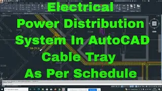 Electrical Plan for Power Distribution in AutoCAD | Power Cable Tray Distribution in AutoCAD