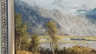 Вышивка крестом. Возвращение горы Румсдалсхорн из Ленбагета.