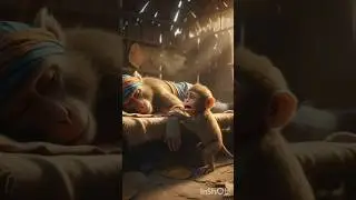 A baby monkey saved her mother !!#monkey #monkeyvideo #emotional #shortsviral #trending #ai #shots