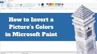 Как инвертировать цвет изображения с помощью MS Paint